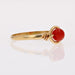 Ring 53 Yellow gold coral pearl ring 58 Facettes 21-676A