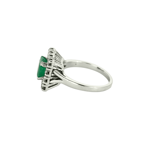 Bague 55 BAGUE CARRÉE, OR ÉMERAUDE & DIAMANTS. 58 Facettes BO/240039