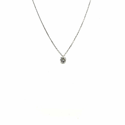Collier Collier solitaire or blanc et diamant 1.04ct 58 Facettes Z1351595