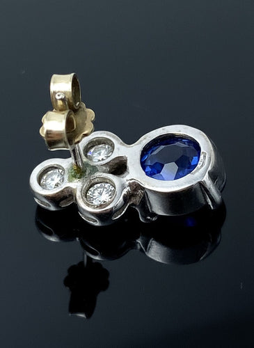 Boucles d'oreilles Boucles d'oreilles pendantes en saphir et diamants 58 Facettes