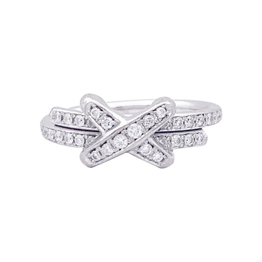 Ring 52 Chaumet “Jeux de Liens” ring in white gold, diamonds. 58 Facettes 33683