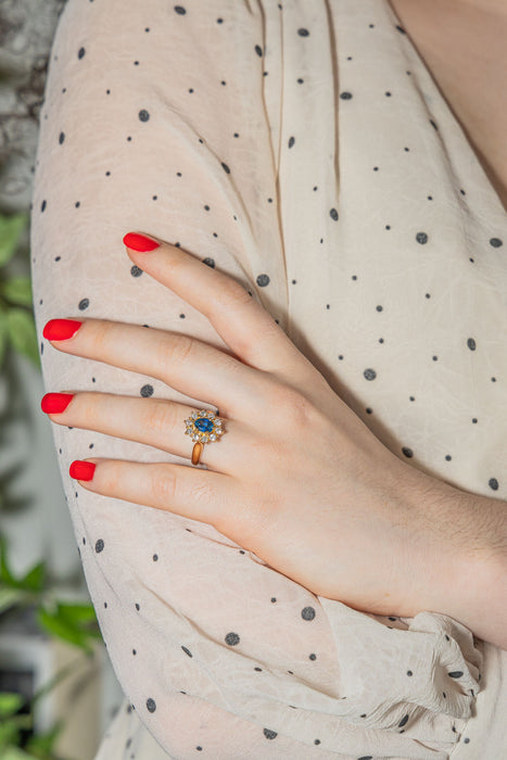 Bague Pompadour Or jaune Saphir