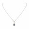 Collier Collier Pendentif Or blanc Saphir, Diamant 58 Facettes 4878497CN