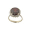 Bague 55 Bague fleur or blanc avec grenat et diamants 58 Facettes 33304