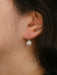 Boucles d'oreilles Boucles d'oreilles dormeuses anciennes perles diamants taille rose 58 Facettes J538