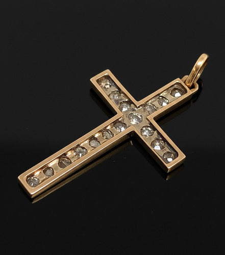 Pendentif Pendente a Croce, con Diamanti 58 Facettes