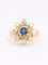 Bague marguerite or jaune saphir diamants