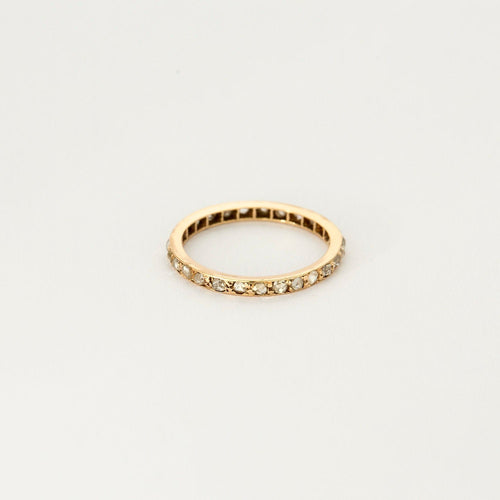 Bague 53 Alliance or rose et diamants 58 Facettes LAN1223