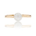 Ring 55 Gold cultured pearl solitaire ring 58 Facettes 13-032