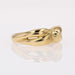 Ring 53 Yellow gold ring interlaced with chiseled dome 58 Facettes 21-676B