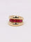 Bague 52 Bague jonc or jaune rubis calibrés 58 Facettes 1049.2