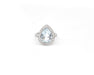 Bague Bague en or blanc avec aigue-marine et diamants 58 Facettes