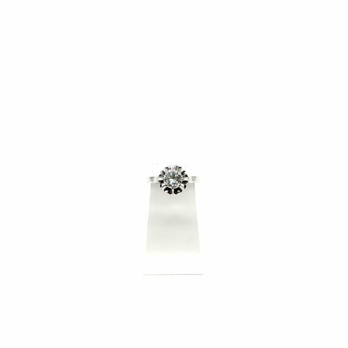 Bague 50 Solitaire or blanc et diamant 58 Facettes Z15B51453