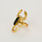 Bague 54 Bague scorpion en or jaune, onyx et diamants 58 Facettes SMA0134