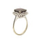 Bague 55 Bague fleur or blanc avec grenat et diamants 58 Facettes 33304
