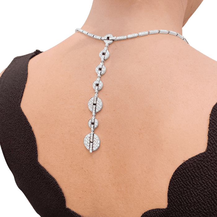 Collier Collier Haute Joaillerie Cartier "Himalia" or blanc, diamants. 58 Facettes 34325