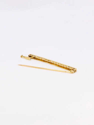 Broche Broche Belle Epoque or jaune diamants taille rose 0,4 carat 58 Facettes 1022.8