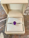 Bague 53 Bague Saphir Mauve 2.07 Cts Diamants Or Gris 58 Facettes B367