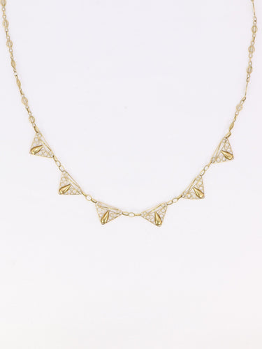 Collier Collier draperie Art Nouveau or jaune filigrane 58 Facettes 1102.7
