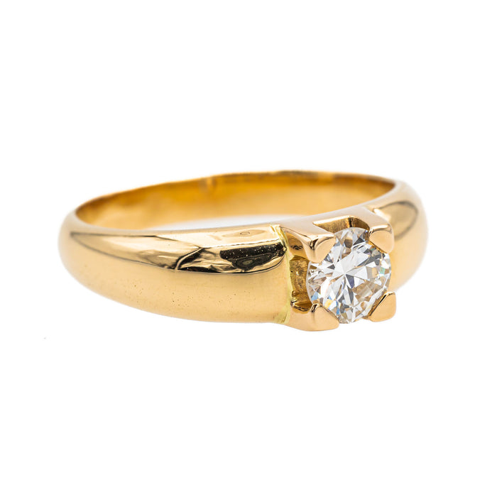 Bague Solitaire Or jaune Diamant