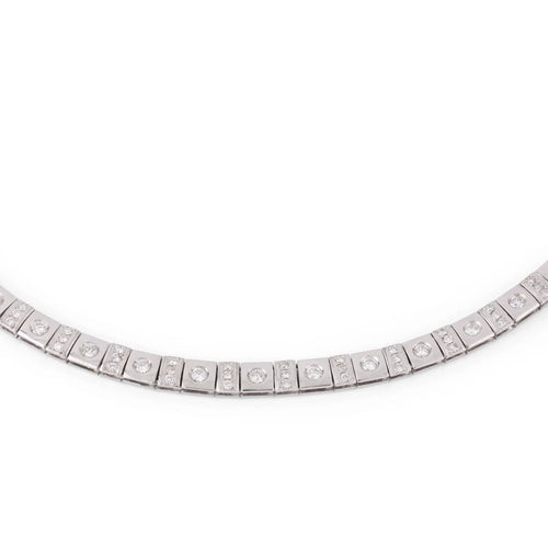 Collier Collier en or gris et diamant 58 Facettes 1