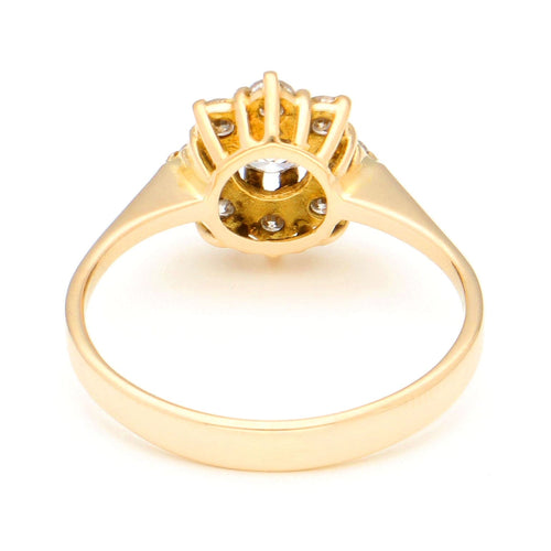 Bague 52 Bague Cluster en or jaune et or blanc avec diamants 58 Facettes F3226C58F1E34112A4C6798AAD4CE78C