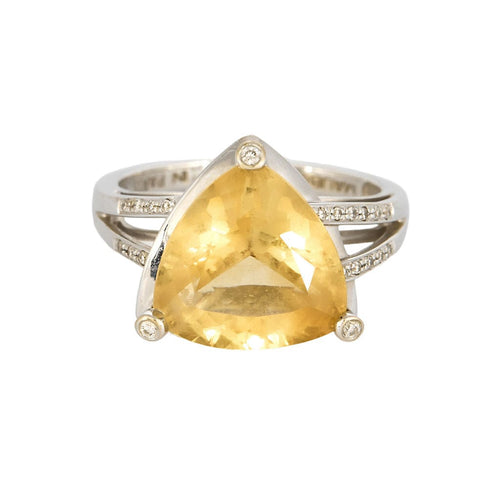 Bague 55 Mauboussin - Mes couleurs à toi - Bague en or blanc et citrine, diamants 58 Facettes B250492