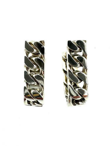 Boutons de manchette HERMES. Boutons de manchette vintages argent 58 Facettes