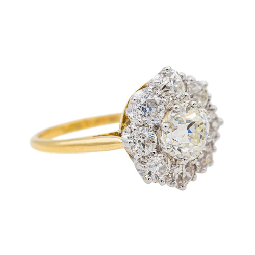 Bague 54.5 Bague Marguerite Or jaune, Platine Diamant 58 Facettes 3672191CN