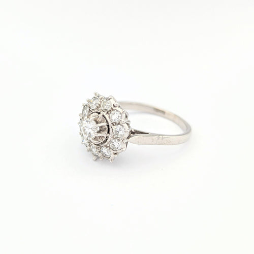 Bague 53 Bague or blanc et diamants 58 Facettes 31310