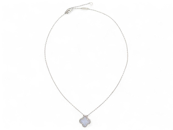 Collier collier VAN CLEEF & ARPELS alhambra vintage calcedoine vcard34900 or blanc 58 Facettes 270786