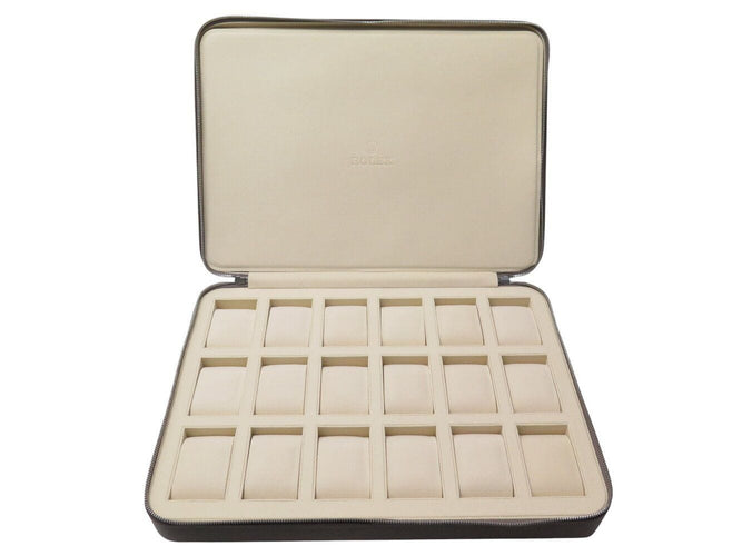 Montre rare etui de voyage pour 18 montres ROLEX en cuir + boite  travel case 58 Facettes 272316