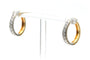 Boucles d'oreilles contemporaines serties de diamants en or jaune et blanc 18k