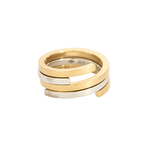 Bague 51 Dinh Van - Spirale -  Bagues en Or jaune & blanc 58 Facettes SMA0382X2