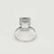 Bague 54,5 Bague Solitaire en or blanc et aigue-marine 58 Facettes RAM3095