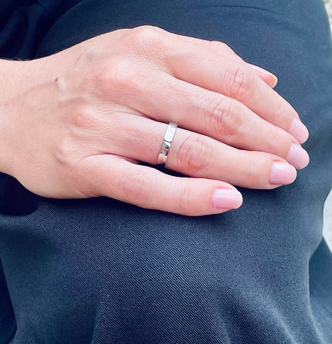 Bague 55 HERMES - Bague alliance Ever Kelly platine GM 58 Facettes LMB-104