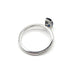 Bague 53 Bague or blanc sertie d'un saphir et diamants 58 Facettes