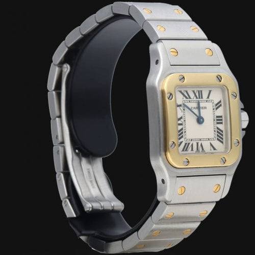 Montre Cartier Montre Santos De Cartier Galbee Pm 58 Facettes MT41459