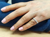 Bague 53 Demi alliance diamants or blanc 58 Facettes All;Demi.FA.17-B