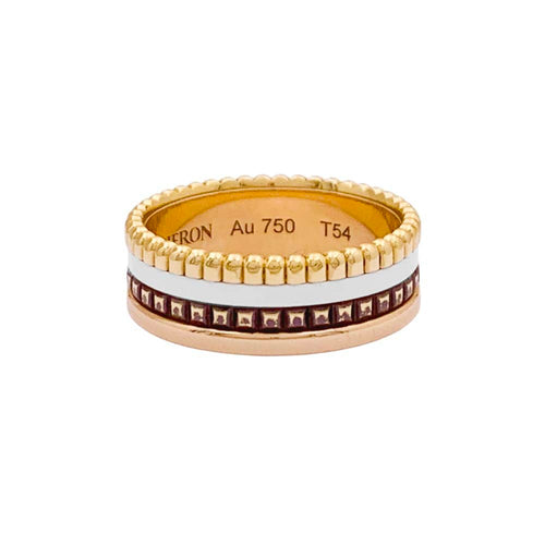 Bague 54 Bague Boucheron,"Quatre", en ors rose, blanc et jaune. 58 Facettes 33386