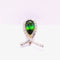 Pendentif Pendentif or jaune, or blanc, tourmaline verte « Attache » Travail moderne 58 Facettes 179