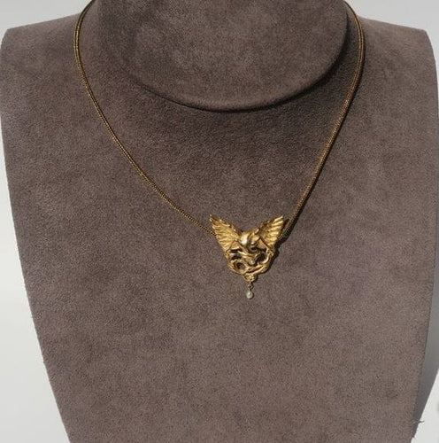 Pendentif Broche pendentif 1900 chimère or perle 58 Facettes