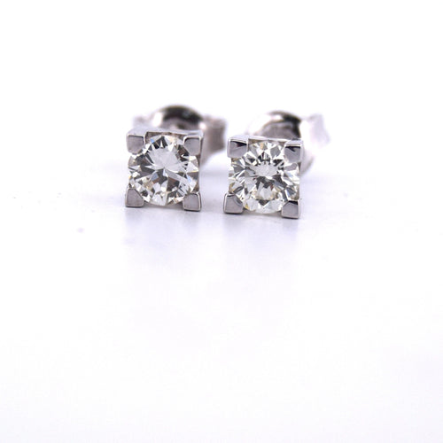 Boucles d'oreilles Boucles d'oreilles en or blanc avec diamants 58 Facettes