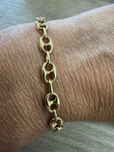 Bracelet Bracelet or jaune grains de café 58 Facettes