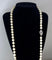 Collier Collier 58 perles Akoya Fermoir Or 18k Saphir 54 cm 58 Facettes