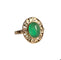 Bague 53 Bague or rose sertie d’une chrysoprase 58 Facettes