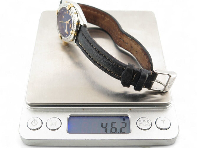 vintage montre BREITLING wings lady b67050 acier et or 30 mm +boite quartz 58 Facettes 269960