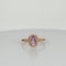 Bague 58 Bague en or rose avec améthyste ovale de 1,28 ct et saphirs blancs 58 Facettes 2508010