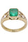 Bague BAGUE MODERNE ÉMERAUDE ET DIAMANTS 58 Facettes 088051