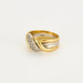 Bague Bague or jaune et blanc diamants 58 Facettes LP983/13